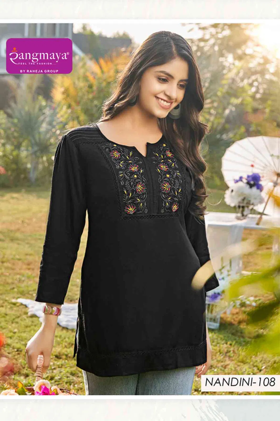 Nandini By Rangmaya Rayon Wholesale Tunic Ladies Top Suppliers In Mumbai